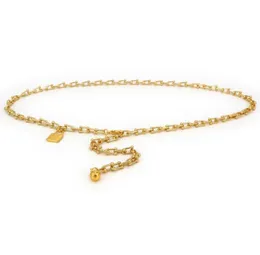 Paski złoty łańcuch talii C Style cienki pasek sukienka kobiet Dekoracja Dekoracja Suitbelts1899526