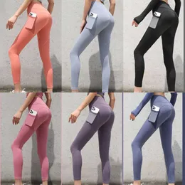 Lu Lu Pant Lemon Align Scrunch Gym Leggings Damen Push Up Wear Yoga Sport Weiblich Joggerhose Netztasche Plus Size 3XL Workout Strumpfhosen Yoga Sport