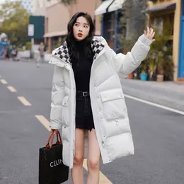 2023 Winter New Women's Mid Length Thickened Over Knee Down Coat With Thickened Hat, Too Large, Suggested To Take One Size Small