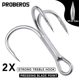 Fishing Hooks 50pcs/lot Saltwater Fishing Hooks Treble Hooks 2#-4#-6#-8#-10#-12#-14# High-Carbon Steel Fishhooks High Strength Hooks 231204