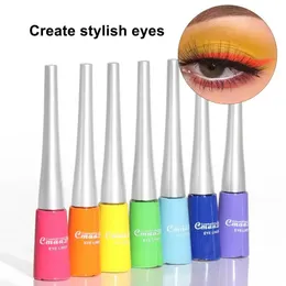 Combinazione ombretto/liner 6g Set eyeliner liquido in 14 colori Cosmetici Setole morbide e lisce Penna eyeliner opaca multicolore Trucco occhi 231207