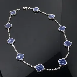 Designer di collane di moda Four Leaf Clover Peter Blue gioielli per collane e bracciali da donna in argento sterling gioielli di lusso regalo di Natale per matrimoni