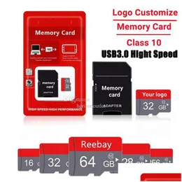 Andra enheter Storage High Speed ​​Memory Card 16 GB 32 GB 64 GB 256 GB 512 GB Klass 10 UHS-I USB3.0 Micro TF Mini Exteng SD-kort 128GB EVO DHDUY