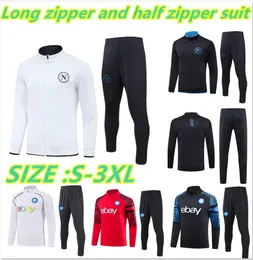 23/24 Napoli Tracksuit Soccer Football Jacket Kits 2023 2024 SSC Neapel AE7 D10s Training Suit Wear Formation Tuta Chandal Jogging Tracksuits Set S-3XL