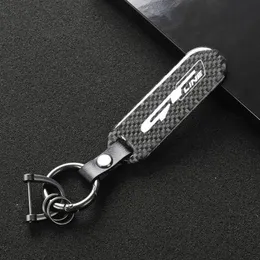 Keychains Keychain för Sonata Kia GT Line Elantra Sportage Stinger 2021 K5 Gtline Peugeot Carbon Fiber Car Logo Key Ring2715