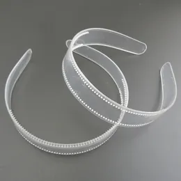 Headbands 10pcs 25cm plástico transparente com dentes lisos transparentes hairbands para diy mulheres acessórios de cabelo aros crus 231207