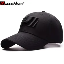 Magcomsen Tactical Baseball Cap Men Men Summer Flag Sun Protective Snapback Cap Casual Golf Baseball Cappello Army Hat Men242S