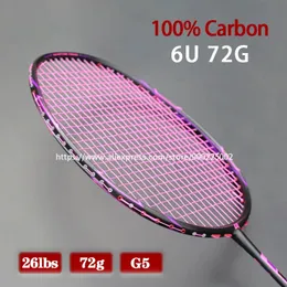 Badminton String Super Light 6u Rakiety węglowe Profesjonalne ofensywne i defensywne Raquetas z prędkością worki Z Force 2226LBS 231208