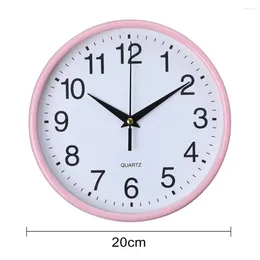 Horloges murales Horloge élégante de haute précision sans tic-tac ronde à piles facile à lire quartz style simple pour la maison