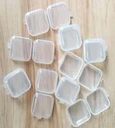 Square Empty Mini Clear Plastic Storage Containers Box Case With Lids Small Box Jewelry Earplugs Storage Box HHA15946919845