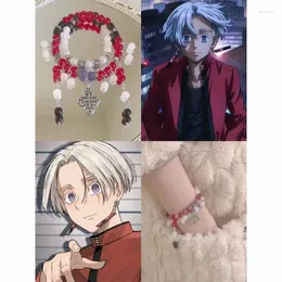 Länkarmband Kurokawa Izana Anime Bangles Tokyo Revengers Women Armband Creative Men mode runda par hänge cos pulseras