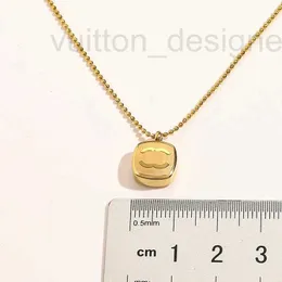 Pendant Necklaces Designer brand 14K Gold Plated Luxury Brand Pendants Stainless Steel Double Letter Choker Necklace Beads Chain Jewelry Accessories Gifts
