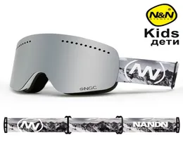 Детские лыжные очки NANDN SNOW, противозапотевающие двухслойные линзы, двухслойные линзы Q01072242672