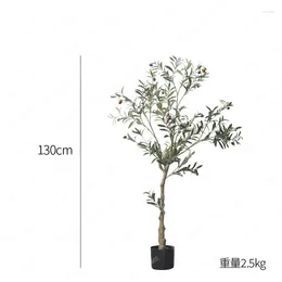 Fiori decorativi Alta simulazione Olivo Grande pianta verde Bonsai Alberi finti Decorazione del balcone Ornamenti per pavimenti Paesaggistica imitativa