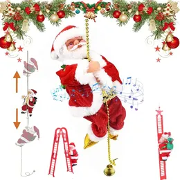 Christmas Toy Supplies Christmas Santa Claus Electric Ladder Gifts Children's Toys Music Decor Birthday Gifts Year's Gifts Fun Funny Xmas Ornaments 231208