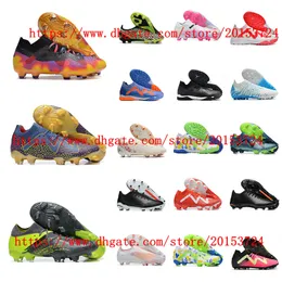 2023 FG MG TF Soccer Shoes Högkvalitativ herr Cleats Football Boots Yellow Blue Black