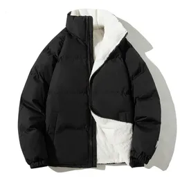 Chaquetas para hombre Espesar Chaqueta de invierno cálida Hombres Abrigos sueltos sólidos Hombre Soporte Collar Fleece Puffer Parkas Hombre Harajuku Ropa exterior 231208