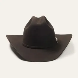 Wide Brim Hats Bucket fashion selling western curved brim cowboy hat pure color wool felt 231208