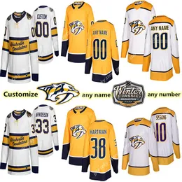 Custom Nashville Predators Jerseys 33 Arvidsson 4 Ellis 38 Hartman 64 Granlund 15 Smith Name Name Hockey Jersey를 사용자 정의하십시오.