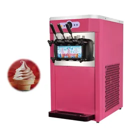 Soft Ice Cream Machine Desktop Stal nierdzewna producent lodów z angielskim systemem operacyjnym Deser Sweet Cone Vending Machine