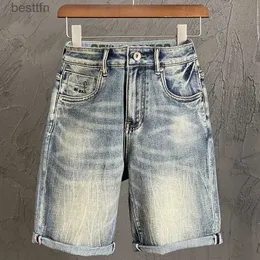 Men's Jeans Summer Shorts Men 2023 Denim Shorts Jeans Stretch Light Blue Loose Fit Shorts Streetwear Casual Mens Shorts Pants Kenn LengthL231208