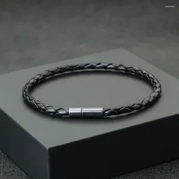 Cazibe bilezikler basit stil erkek deri bilezik siyah toka sarma braclet aksesuarları hombre hediyeler erkek arkadaş bracciale uomo punk