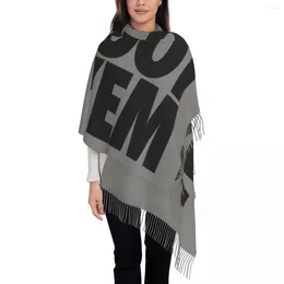 メンズタンクトップは女性のためにエムクカーフラップを手に入れました長い冬秋の暖かいタッセルショールユニセックススカーフ