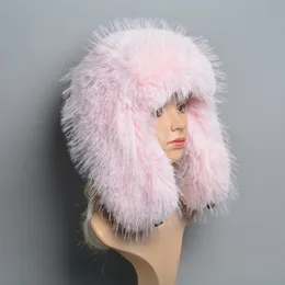 Traper Hats HATS Luksusowy sztuczny kapelusz unisex fałszywe szop szopa fur