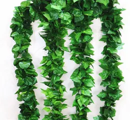 90 blad 23m konstgjorda gröna druva lämnar andra Boston Ivy vinstockar dekorerade falska blommor hela7175468
