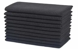 SINLAND MICROFIBER DISH Torkning av handdukar Våffelväv Kök maträtt tvätt trasa tyg ultra absorberande 16 tum x 24 tum 10 pack vit t27812477