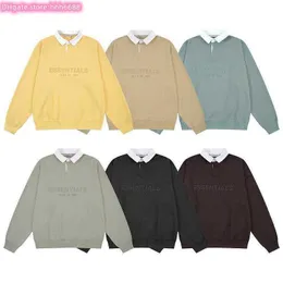 D2t1 2024 Herren- und Damen-Hoodies Modedesigner Essentialhoodies Fears Double Thread Solid Silikon Buchstabe Waffel Polo Pullover Set Sport