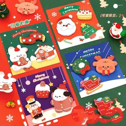 Piece Lytwtw's Christmas Sticker Sticky Notes Cute Kawaii Cartoon Lime Notepad Memo Pad Office Supply School Stationery