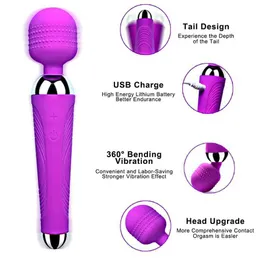 Av Clit Vibratory Magic Wand Vibrator potężny ładunek wsparcia dla kobiet doustny anal masażer dla dorosłych zabawki bezpieczne produkty silikonowe 230927
