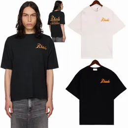 2023 Yaz Gömlek Erkek Tasarımcı T Shirt Rhude Rahat Gömlek Erkek Kadın Tees Kısa Kollu Kısa Kollar Erkek Hip Hop Giysileri Beden S-XL