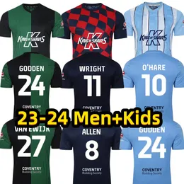 23 24コベントリーシティサッカージャージ10 O Hare Sheaf 17 Gyokeres 24 Godden 38 Hamer 2023 Home Blue Away Third Men Kid Kit Football Shirts Tops Camiseta De Futbol