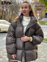 Women S Down Parkas Fashion Solid Pocket Puffer Jacket for Women Casuanl Stand Up Term Female Parka 2023 Winter There Warm Sleeve Lady Coat 231208