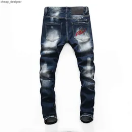 Philipp ﾠ Plein Pink Paradise Classic Fashion Man Jeans Jeans Rock Moto Mens 캐주얼 디자인 고민 스키니 데님 바이커 157491 IXQ9