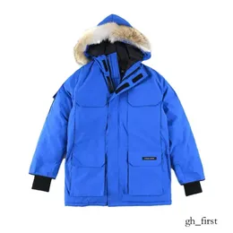 Kanadyjska kurtka gęsi 14 kolorów designerska odzież najwyższa jakość Kanada Wolf Parka Real Męska kurtka damska płaszcza zimowe ciało ciepłe 8480 7398