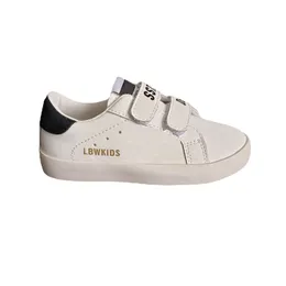 Turnschuhe für Jungen, Old School, Weiß, Kinder-Sneaker, Low-Top-Sneaker aus Leder, Wildleder, Gummi, Vintage-Stil, laminierter Klettverschluss, Tenis Star-Ledersneaker 231207