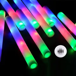 LED Gloves Foam Sticks Flashing Glow Party Supplies Light Up Batons Wands in the Dark for Wedding Raves Concert 231207