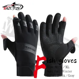 Guanti a cinque dita WALK FISH Guanti da pesca invernali Antiscivolo Idrorepellente Touchscreen per il freddo per la corsa Guida Guanto da ciclismo caldo per bici 231207