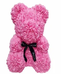 Hela Big Custom Teddy Rose Bear med Box Luxurious 3D Bear of Roses Flower Christmas Gift Valentines Day Gift 491 R24329857