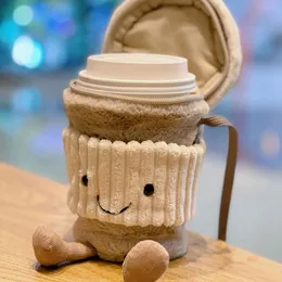Höst/vinter rolig kaffeväska crossbody kvinnors väska plyschväska medföljande leksakskopp mjölk tepåse