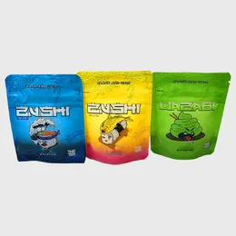 Ten Sushi Zushi 3.5g 포장 가방 아이 자물쇠 패킷 Resealable Candy Gummy mylar 플라스틱 gummies 패키지 팩 빈