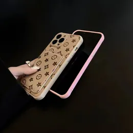 Designer Case Phone for Card Holder Apple iPhone 14 13 12 11 Pro X XR XS Max 15 Plus Cases Brand 3D Eming Mobile Cover