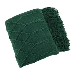 Coperte Fasce Inya Coperte lavorate a maglia Gettare sul divano Copriletto Copriletto Super morbido Avvolgere il passeggino Fasciatoio per bambini Plaid per bambini Decorazioni natalizie Verde 231208