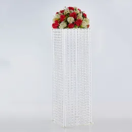 10 PCS Table Flower Rack Luxury Acrylic Crystal Wedding Road Lead Centercury Luxury Centers for Event Party Home Decoration