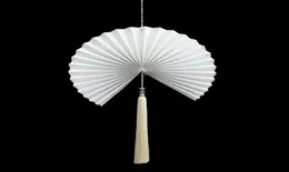 Party Favor Chinese Red Paper Folding Fan Wall Decoration Hanging Package Stor tryckta presentfoldade dekorativa fans146859424306697