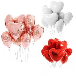 Party Dekoration 10 stücke MTI Rose Gold Herz Folienballons Konfetti Latex Geburtstag Ballons Dekorationen Kinder Adt Hochzeit Ballons1 Drop Otfe5