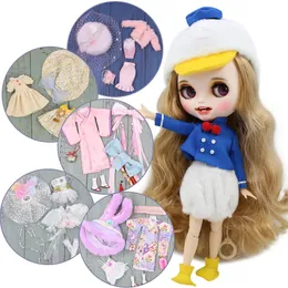 1/6 BJD O24 애니메이션 소녀 장난감 231208을위한 얼음 DBS Blyth Doll Dress를위한 인형 액세서리 의상